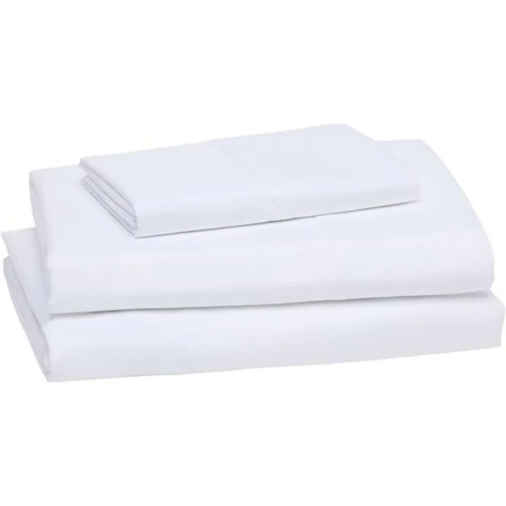twin xl bed sheet set 3 piece microfiber soft deep pocket dorm bedding bright wh